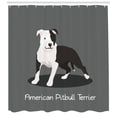 thumbnail image 3 of Ambesonne Pitbull Shower Curtain, American Cartoon Terrier, 69"Wx75"L, Multicolor, 3 of 3