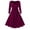 Hot Pink, variant on LYXSSBYX Womens Long Sleeves Dresses for Women Hot Sale Clearance Women Solid Color Dress for Women Casual Long Sleeves Dresses V-neck Gothic Retro Dark Midi Dress