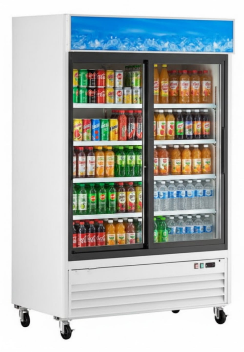 Cooler Depot Commercial 54 inchs 45 cu. ft, Glass door Merchandiser display Refrigerator, NSF Certified.
