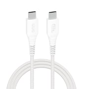 onn 3ft Braided USB-C Charging Cable, USB-IF Certified, White