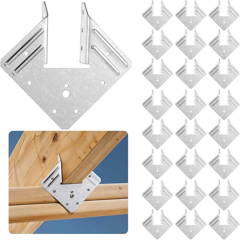 Rustic Rafter Ties 25 Pcs Hurricane Ties for Rafter,Hurricane Clips, Joist Hangers, Roof ...