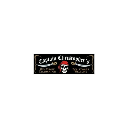 Fun Express Grinning Pirate Custom Banner