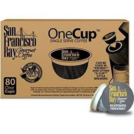 San Francisco Bay Coffee Organic Single Serve Coffee for Keurig, Rainforest Blend, 80 Ct