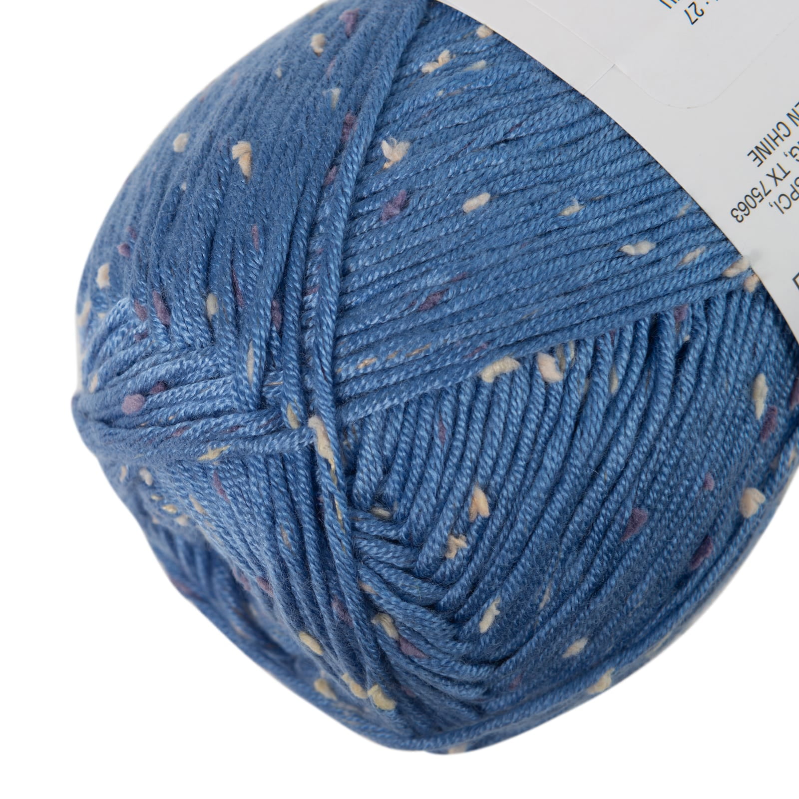 Loops & Threads Flecks Yarn - Yarn for Knitting, Crochet, Weaving, Arts & Crafts - Blue Lapis, Bulk 18 Pack