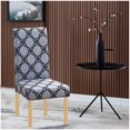 thumbnail image 4 of Printed Dining Chair Slipcovers Removable Washable Soft Spandex Elastic Installation Chair Protector Banquet Chair Seat Cover for Hotel and Wedding Ceremony (Colour21, Set of 4), 4 of 6