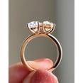 thumbnail image 5 of Double Stone Engagement Ring 2 Stone Toi et moi ring Wedding Ring Radiant cut ring Pear ring 2 stone mothers ring Gift for her Two Stone Ring, 5 of 5