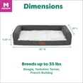 thumbnail image 3 of FurHaven Birch Faux Fur & Soft Faux Linen Modern Sofa Pet Bed, Charcoal, Medium, 3 of 10