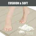 thumbnail image 3 of NEWEEN Bath Mats for Bathroom Non Slip - Memory Foam Bath Mat Coral Velvet Super Water Absorbent Polyster Soft Shaggy Anti-Slide For Bathroom Floor Rug - 20" x 32", 3 of 6