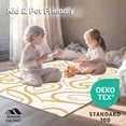 thumbnail image 4 of ODIKA 6'x9' Machine Washable Non-Slip Area Rug, Nautilus Spiral Abstract Wave Formation High Traffic Rug, Gold, 532887, 4 of 5