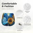 thumbnail image 4 of Rateoe Starry Night Sunflower Field Printed 2 in 1 Women's Workout Shorts for Athletic Gym Running Shorts with Phone Pockets-Medium, 4 of 7