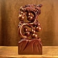thumbnail image 4 of Rosewood carved "Five Blessings" ornament, large solid wood gourd, home decoration, housewarming gift, mahogany craft., 4 of 4