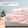 thumbnail image 5 of 900 Thread Count 100% Egyptian Cotton 4-Piece Bed Sheet Set (1 Flat, 1 Fitted Sheet, 2 Pillow Covers) 15 Inches Deep Pocket Size Twin Color Pink Solid, 5 of 6