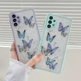 thumbnail image 3 of case for Samsung Galaxy A32 Case 5G Cute Glitter Butterfly Full Camera Lens Protection Cases for Women Girls Soft TPU Clear Shockproof Bumper for Samsung A32 5G Version 6.5 Inch (Blue), 3 of 8
