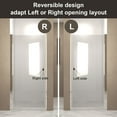 thumbnail image 3 of 32"W x 72" Pivot Shower Door,Half Frame Shower Door,1/4" Transparent Glass,Brushed Nickel Aluminum Frame, 3 of 8