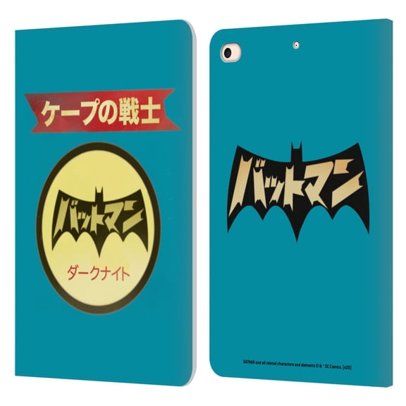 Head Case Designs Officially Licensed Batman DC Comics Vintage Fashion Japanese Logo Leather Book Wallet Case Cover Compatible with Apple iPad mini (2019)
