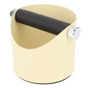Coffee Machine Grounds Box, Large Capacity Bevel Mouth Design Non Slip Base Coffee Knocking Slag Bucket Dishwasher Safe Low Noise ABS  For Bar Yellow
