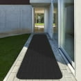 thumbnail image 6 of Indoor/Outdoor Double-Ribbed Carpet Runner with Skid-Resistant Rubber Backing - Smokey Black - 3' x 10', 6 of 7