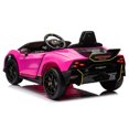 thumbnail image 3 of KingToys Pink Licensed 12V Lamborghini Autentica 4x4 Kids Ride On Car With RC, 3 of 3