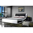 Greatime B1132 Two Tone Black& White Modern Platform Bed, King