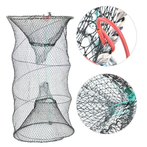 Shrimp Bait Trap Net, Fishing Bait Net Fishing Bait Trap Collapsible Fishing Traps Crab Trap Bait Net for Crab Fish Lobster Prawn Crayfish