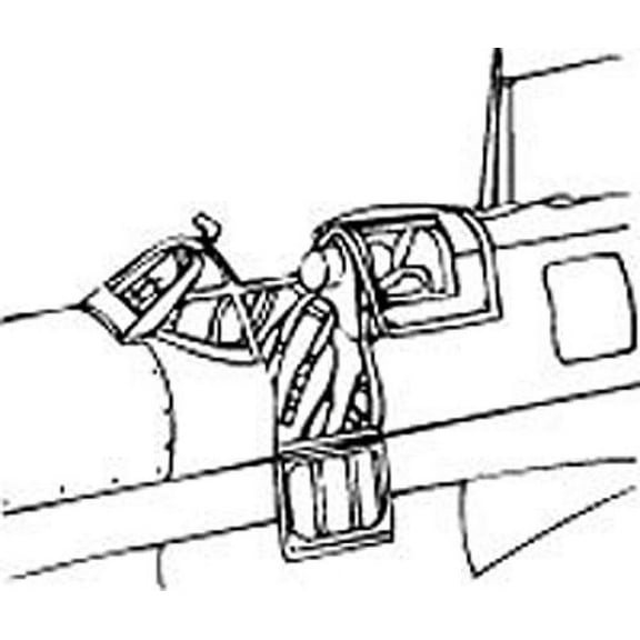 Supermarine Spitfire Mk I / II Vacuform Canopy x2 for Revell (1/48 model kit accessory)