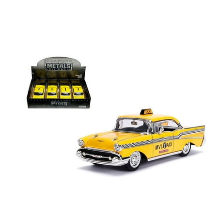 Chevrolet Bel Air Hardtop JADA 1:24 DISPLAY - METALS - HOLLYWOOD RIDES - 1957 CHEVROLET BEL AIR HARDTOP - DEADPOOL TAXI (YELLOW METALLIC) 1 ITEM WITHOUT RETAIL BOX 30839 ()