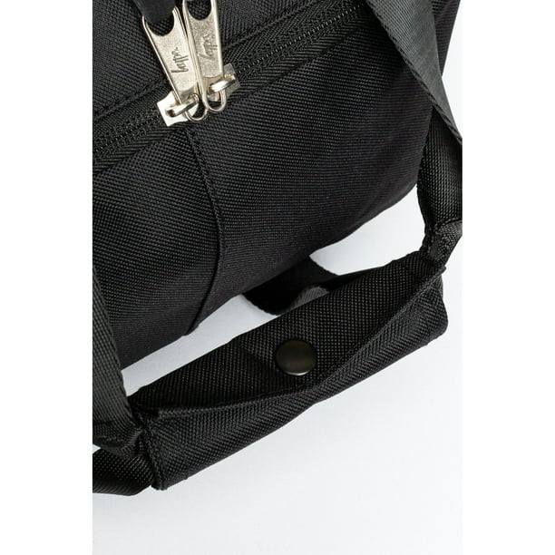 Hype black boxy backpack new arrivals