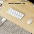 thumbnail image 5 of FLEXISPOT 55"x28" Dual Motors 3-Stage Height Adjustable Standing Desk Ergonomic Home Office Sit Stand Desk with USB Port, Bamboo Rectangle Desktop White Oval Frame, 5 of 12
