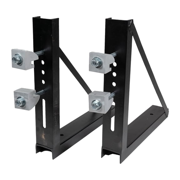 Truck Tool Box Mounting Kit - No Drill & Bolt-On Mounting Clamps w/ Hardware & 24"x24" Brackets for Truck & Trailer Tool Box