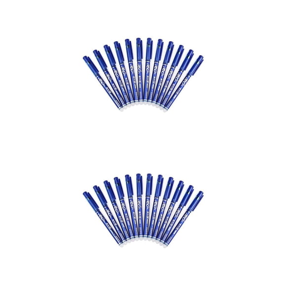Sidaley 12 Uds. Bolígrafo borrable de 0,5mm mango lavable 0,5mm tinta azul y negra pluma borrable varilla de recambio escuela Oficina escritura Type1 NO1