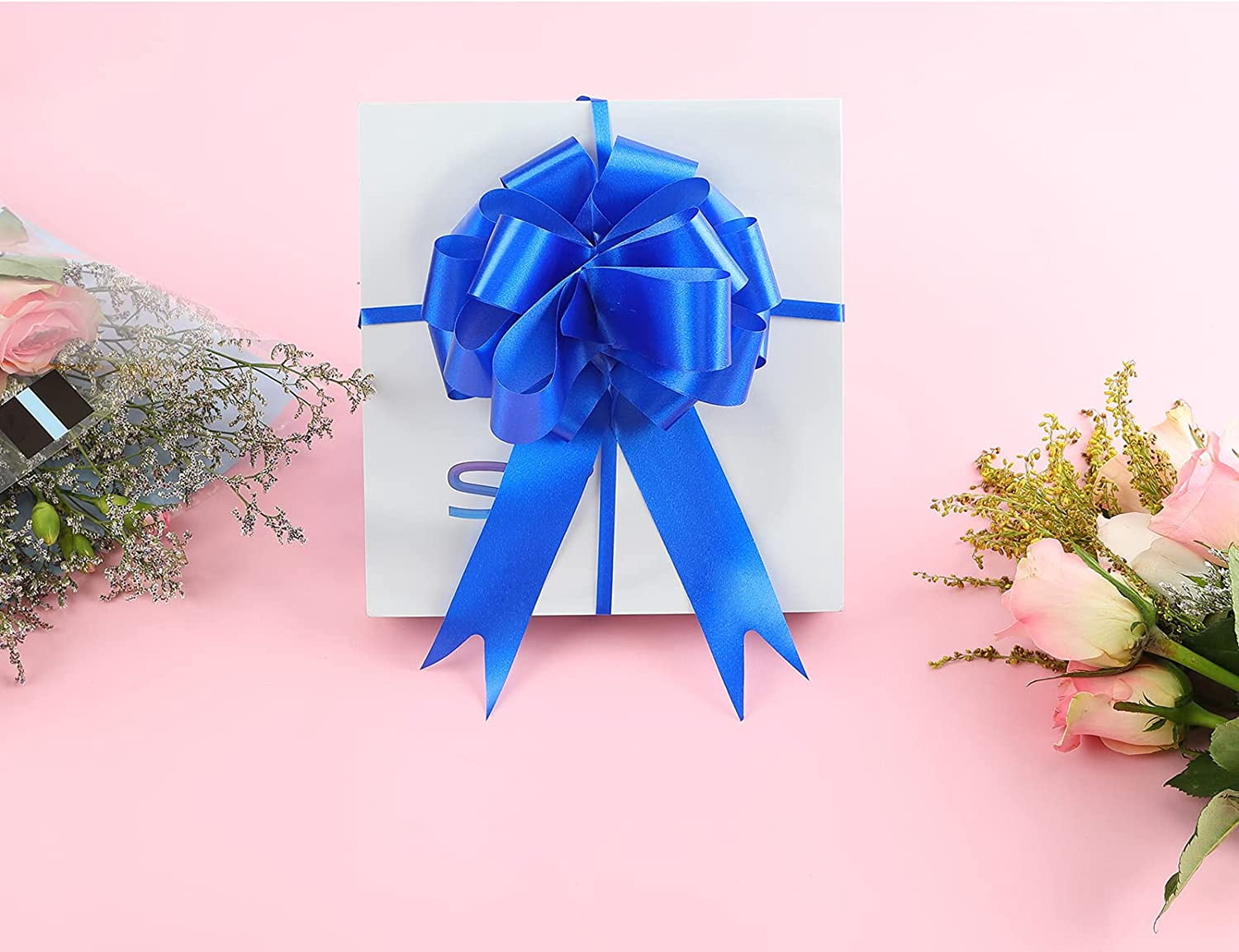Pull Bows for Gifts Basket Valentine's Day Small Ribbon Wrapping Ribbons and A10-30pcs-Deep Blue