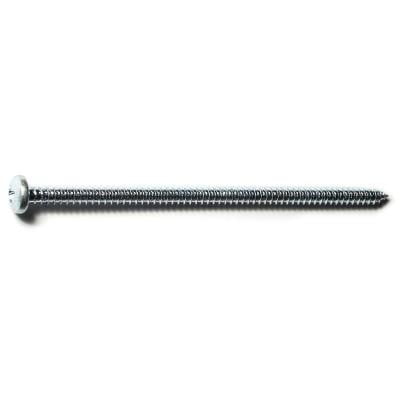 

#10 x 4 Zinc Plated Steel Phillips Pan Head Sheet Metal Screws (100 pcs.)