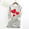 thumbnail image 3 of Tisuna Women'S Winter Sweater Dress Valentine Heart Print Long Sleeve Crew Neck Dresses Thermal Warm Ladies Pullover Sweater Clothes Grey Size Xxl, 3 of 3