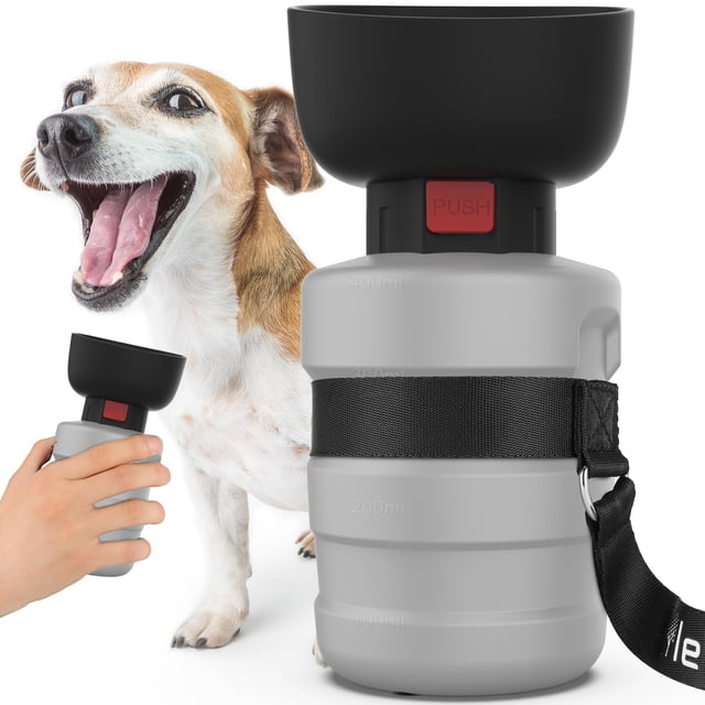 Botella de agua para perros lesotc, dispensador portátil de 400 ml, sin BPA