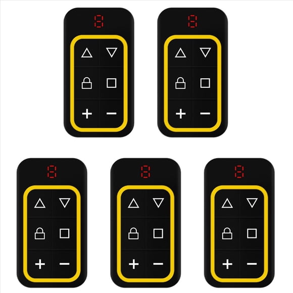 5X Control Remoto de Puerta de Garaje Multifrecuencia de 8 Canales 270-868 MHZ Control Remoto de Copia Identificación Automática de Frecuencia Amarillo