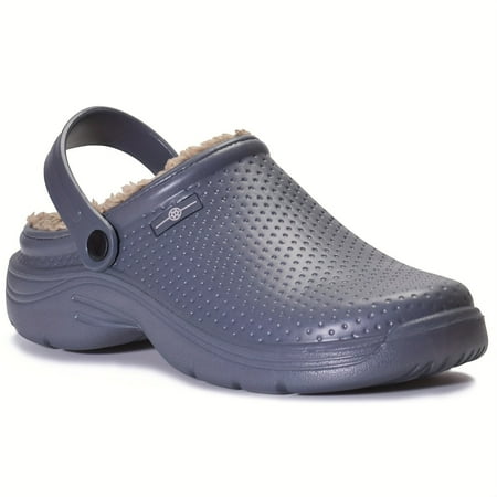 

Womens Mens Outside Fur Lined Clogs Waterproof Garden Shoes Winter Warm House Slippers Indoor Outdoor