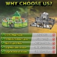 thumbnail image 6 of JoyStone 215PCS Dinosaur Figures Playset with Lights & Music, Dinosaur Park Toy Set with Arena, 18 Dinosaurs & Trees, Green, 6 of 11