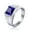 Silver+Blue, variant on 8 Color Stone Crystal Band Ring Mens Jewelry Silver Polished Gift Ring Size 7-13