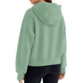 thumbnail image 3 of Rosvigor Hoodies for Women Cropped Sweatshirts Women Fleece Oversized Full Zip Jackets Fall Winter Tops, 3 of 6