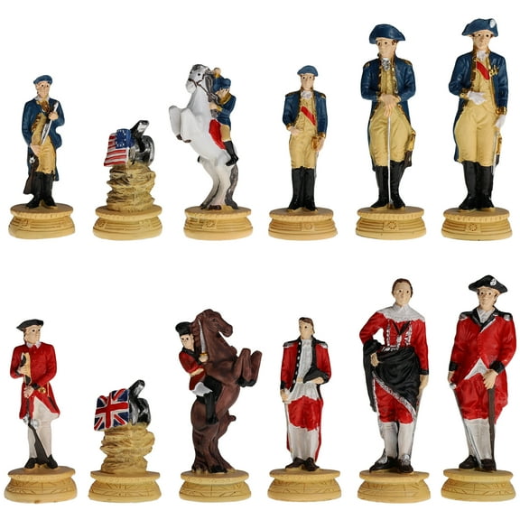WE Games American Revolutionary War Chess Pieces, 3.5 inch king