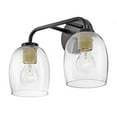thumbnail image 2 of 85012BK Lark Percy - 2 Light Bath Vanity In Transitional and Classic Style-10.25 Inches Tall and 14.75 Inches Wide-Black/Lacquered Brass Finish, 2 of 19