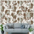 thumbnail image 4 of Orinice Elephants Pattern Brown Spots Tapestry Wall Hanging Unique Style for Home Decor - Living Room, Bedroom, Apartment, Farmhouse, Dorm 40x30inch, 4 of 6