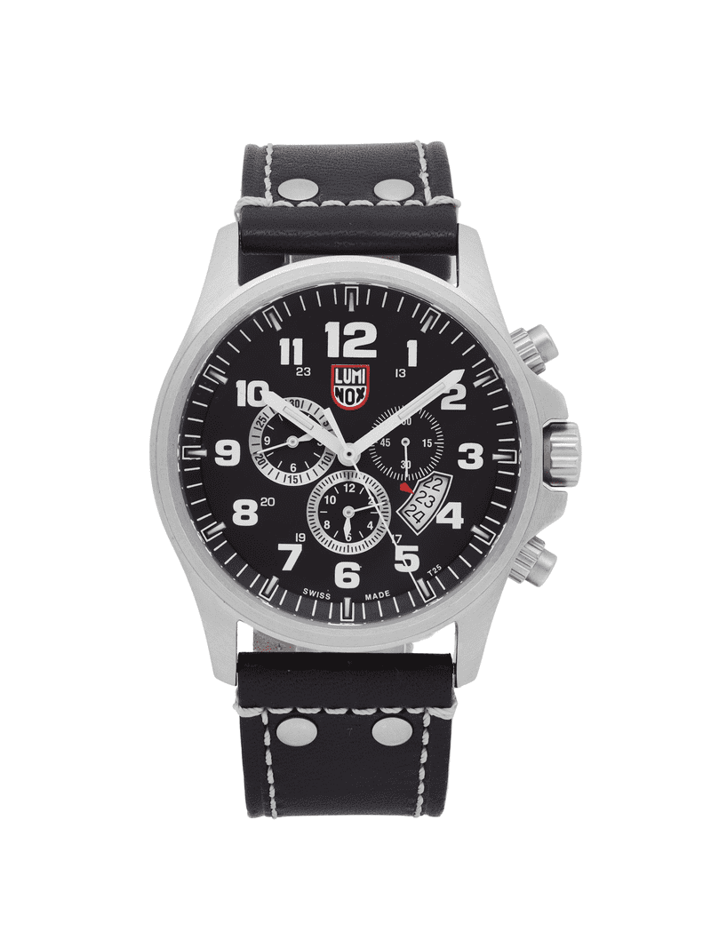 Luminox Field Chrono Alarm 1880 Series Steel Black Dial Quartz Men 