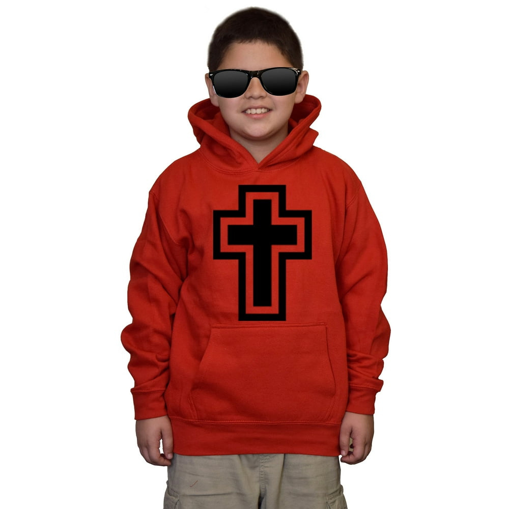 Youth Cross V292 Red kids Sweatshirt Hoodie Medium