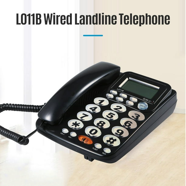 Téléphone filaire VTech à grosses touches avec afficheur et appel en  attente, haut-parleur, noir