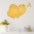 thumbnail image 2 of Wdftyju Pegatinas de pared de espejo 3D Love Heart Decal DIY Home Dormitorio Art Decor (Oro) Wdftyju 1ah7sr9pw9kq2dl4D02, 2 of 6