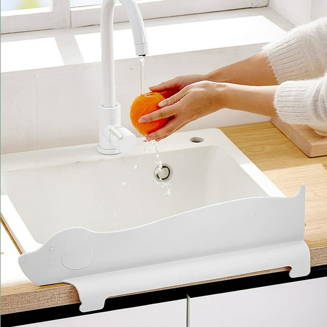 TIMIFIS Silicone Sink Guard, Water-Stop Guard for Kitchen, Strong Suction Sink Guard Behind Faucet, Kitchen Sink Backsplash Guard Kitchen Gadgets