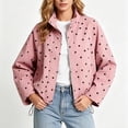 thumbnail image 7 of GUACER Womens Polka Dot Jackets Casual Waterproof Collared Zip Up Cropped Long Sleeve Outerwear with Pockets, 7 of 7
