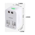 thumbnail image 2 of Injueey Enchufe de viaje ABS Universal 4 en 1 interruptor deslizante plegable convertidor de energía de viaje adaptador de carga con bolsa de Electrónica, 2 of 6