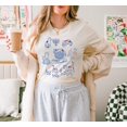thumbnail image 2 of Cozy Hanukkah Cat Shirt, Jewish Cat Mom Graphic Tee with Menorah & Dreidel, 2 of 4